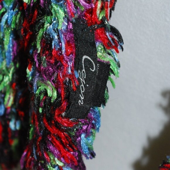 79” Chunky Womens Scarf Cejon 100% Polyester Multicolored String Neck Protection - Picture 4 of 6